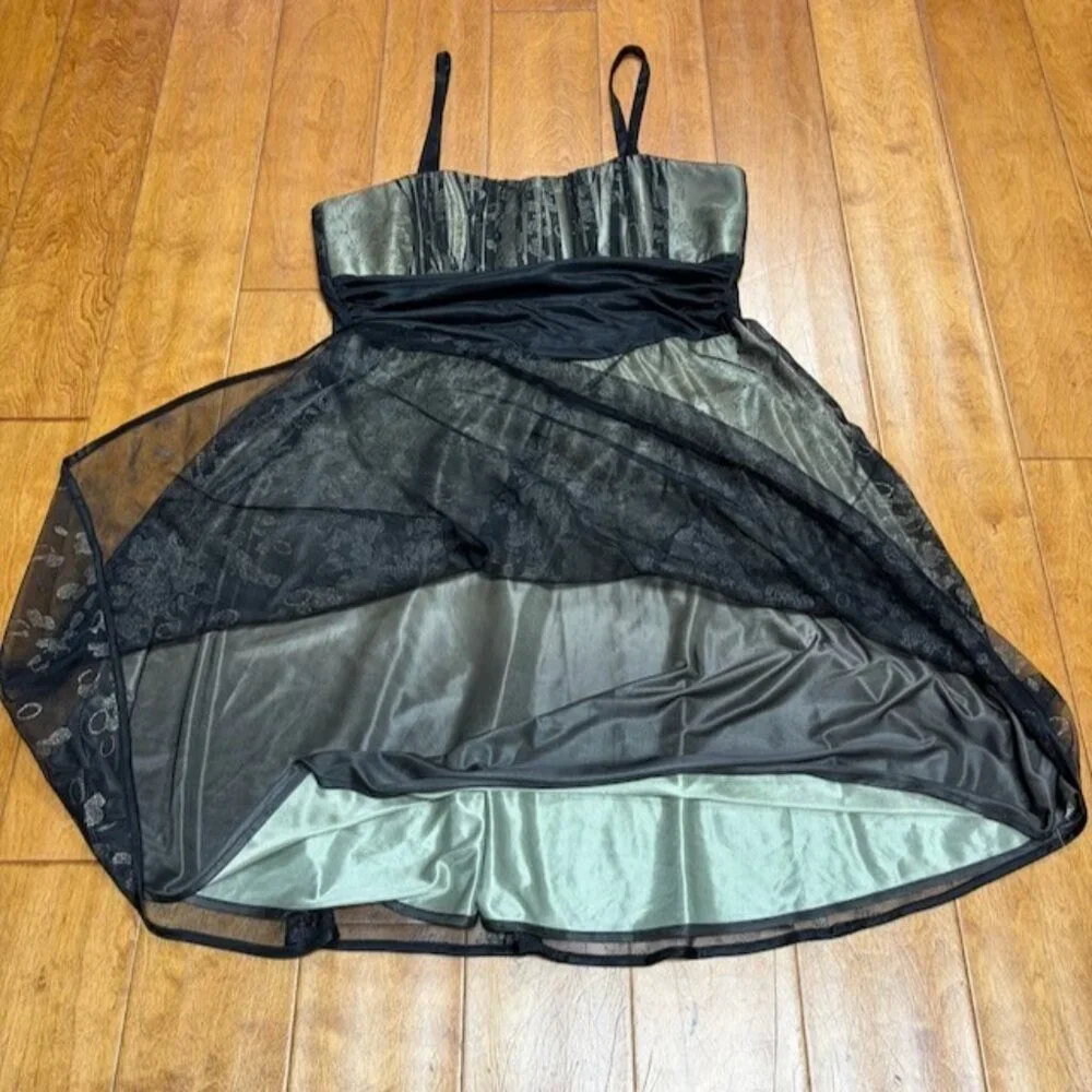 R&M Richards Women Y2K Babydoll Whimsigoth Dress Size 14 Holiday Going Out Party